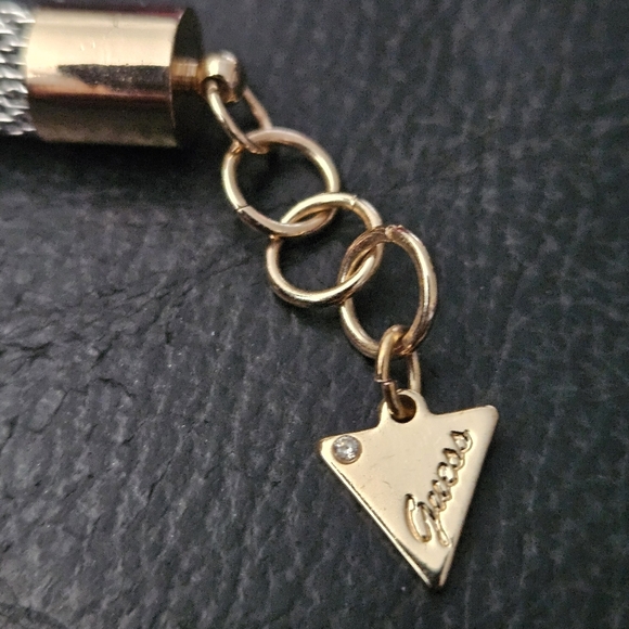 Guess Bracelet Stainless Steel & Gold Embossed Engraved Adjustable Strap Box - Picture 4 of 9